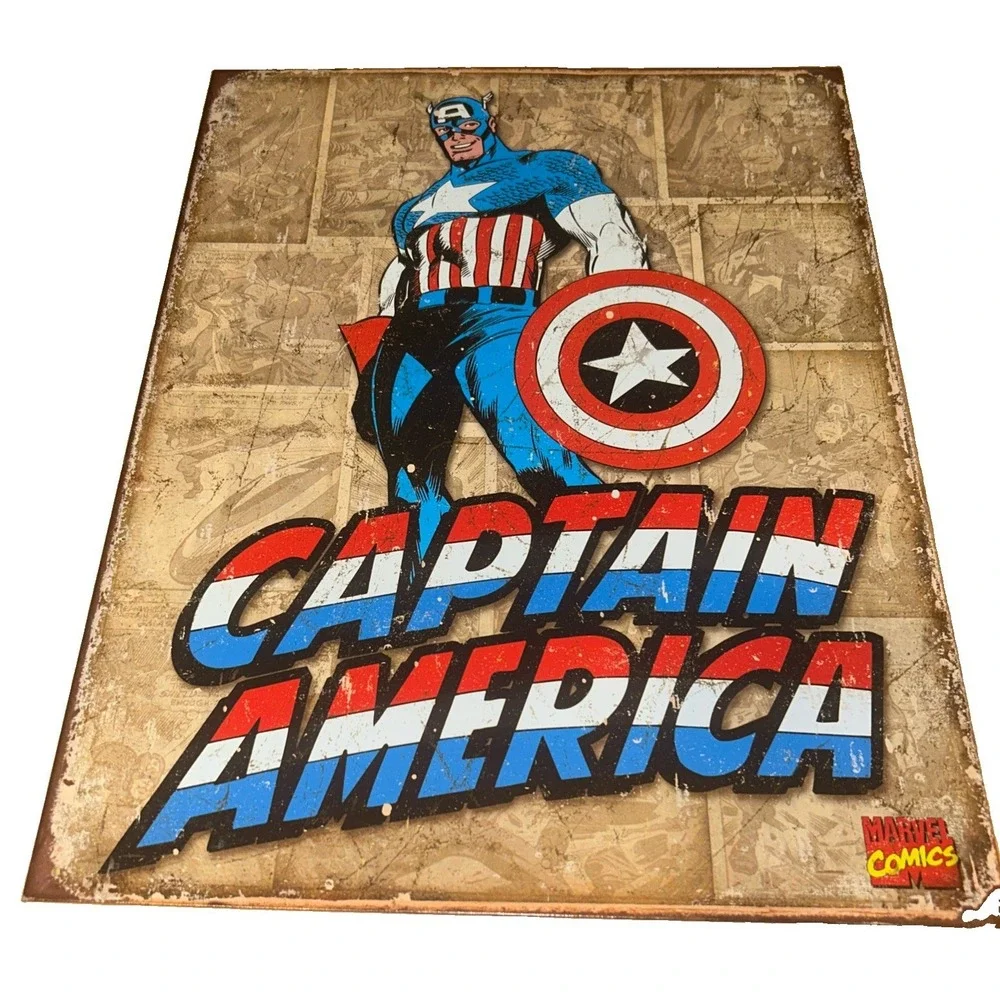 Marvel Comics Vintage Design Tin Metal Comic Book Characters 16